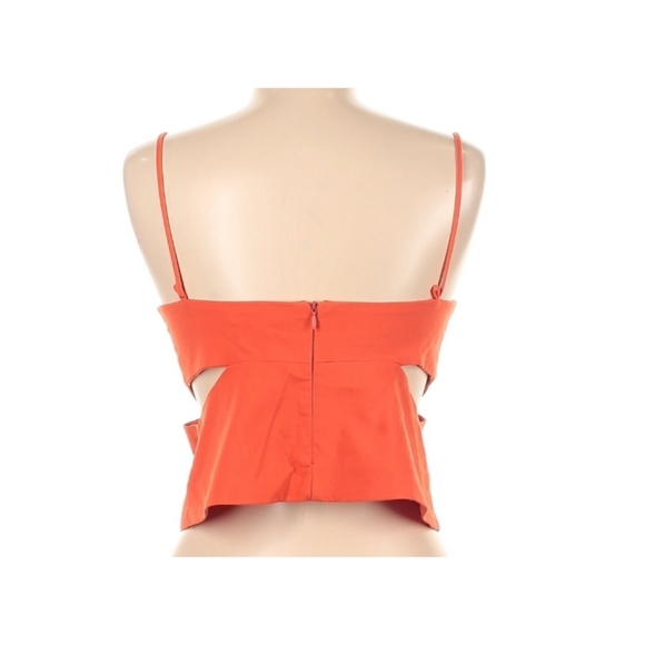 Zara Orange Cut Out Spaghetti Strap Top - Picture 2 of 6